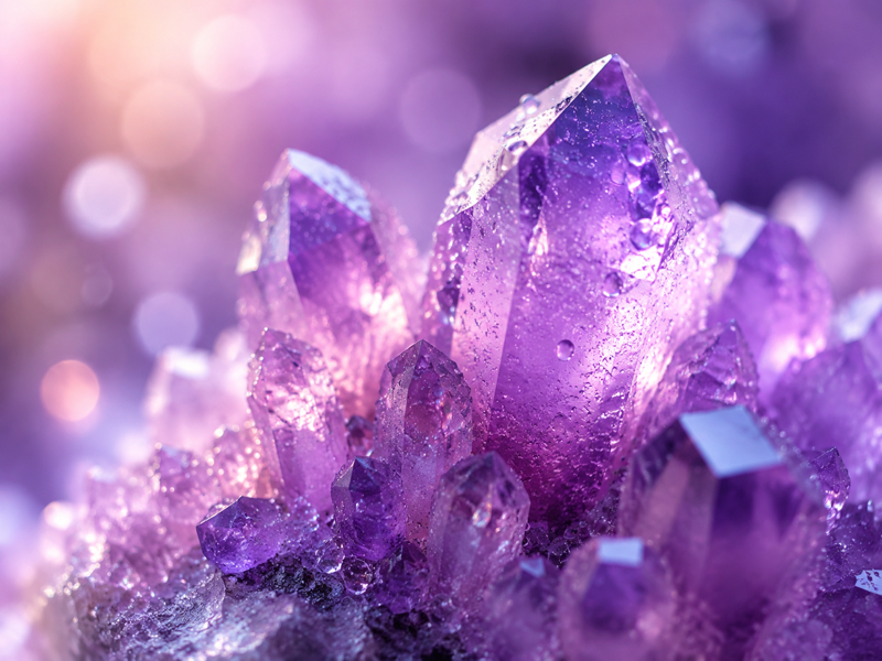 Amethyst crystal for calming racing thoughts